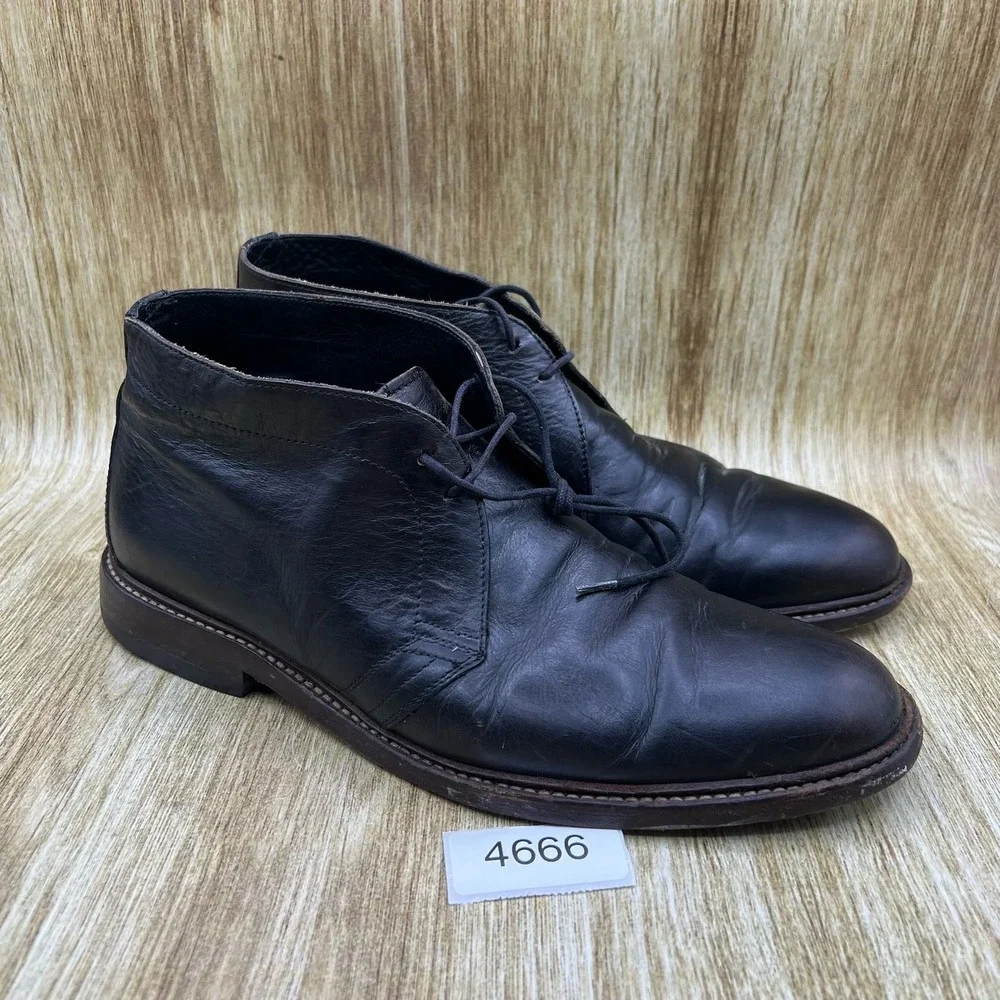 N.D.C Made By Hand‎ Chukka Boots Men's Size 9.5 EU 42.5 Black Leather Shoes